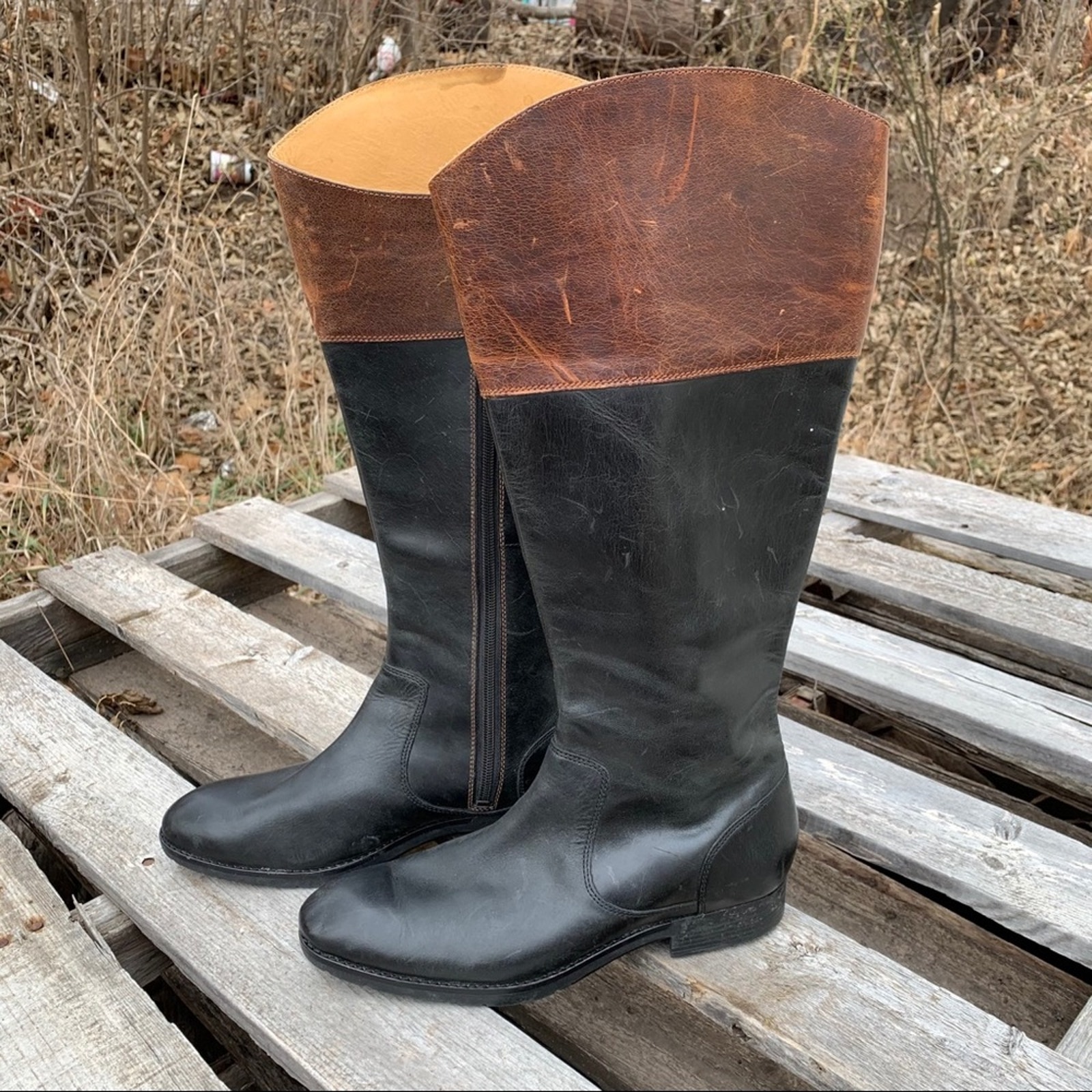 Sebago Nashoba Rider Black Leather Equestrian Boot Size 10